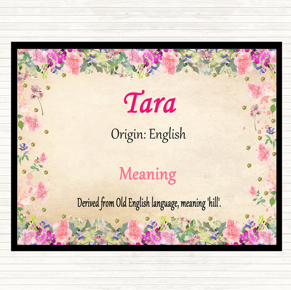 Tara Name Meaning Placemat Floral