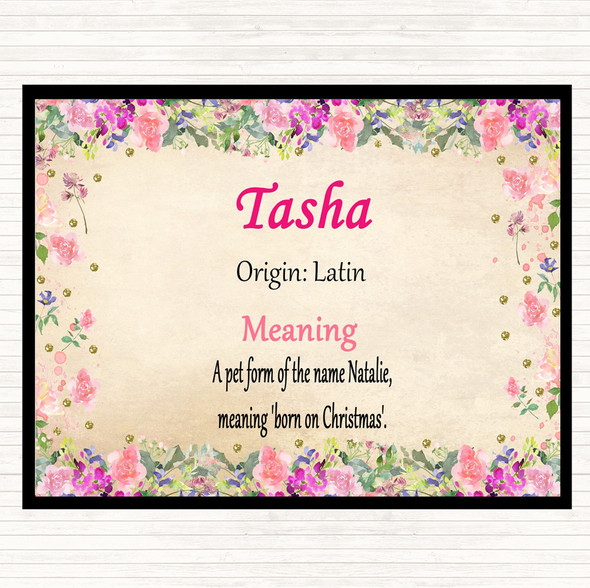 Tasha Name Meaning Placemat Floral