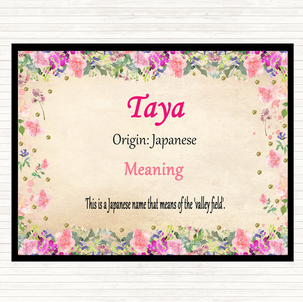 Taya Name Meaning Placemat Floral