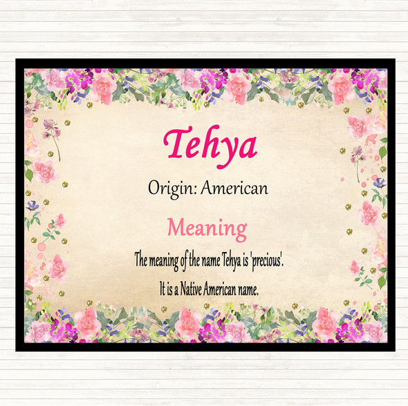 Tehya Name Meaning Placemat Floral