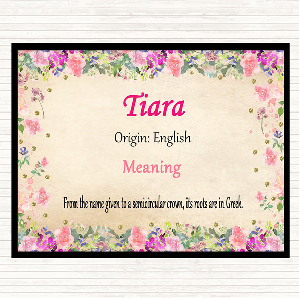 Tiara Name Meaning Placemat Floral