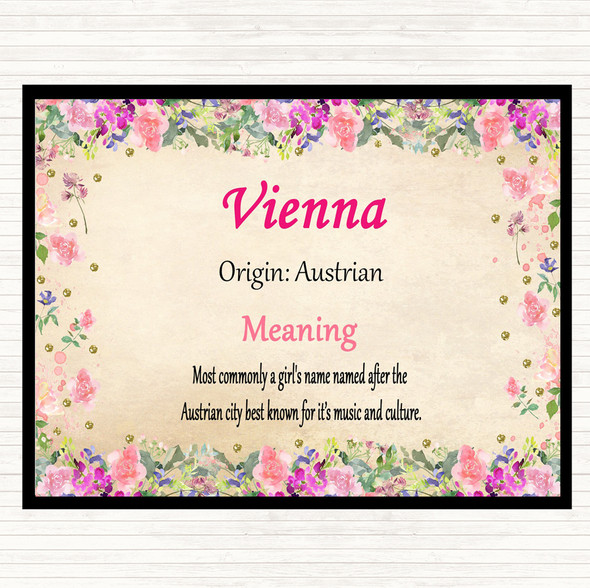 Vienna Name Meaning Placemat Floral
