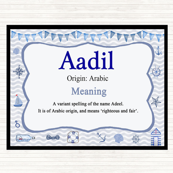 Aadil Name Meaning Placemat Nautical