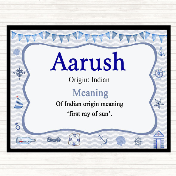 Aarush Name Meaning Placemat Nautical