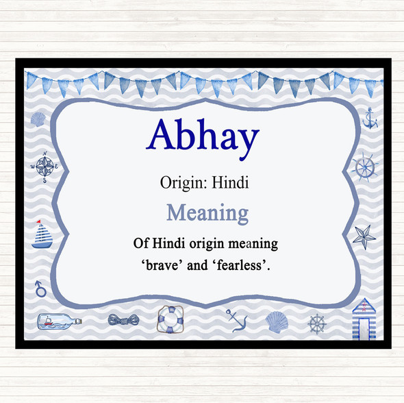 Abhay Name Meaning Placemat Nautical