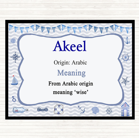 Akeel Name Meaning Placemat Nautical