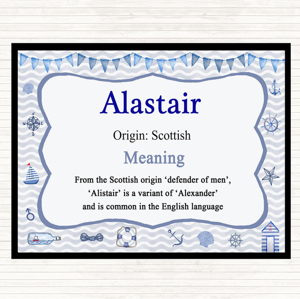Alastair Name Meaning Placemat Nautical