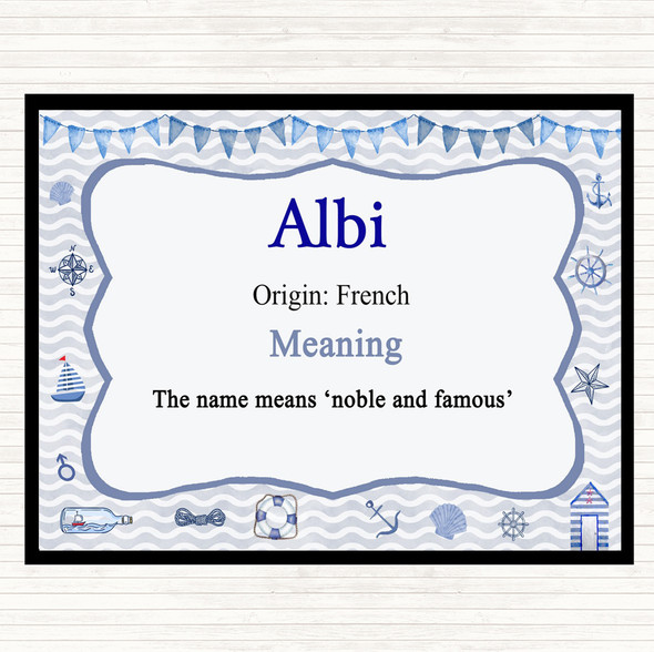 Albi Name Meaning Placemat Nautical