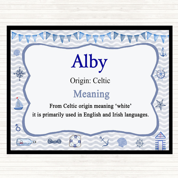 Alby Name Meaning Placemat Nautical