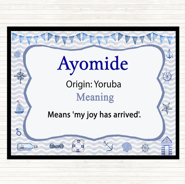 Ayomide Name Meaning Placemat Nautical