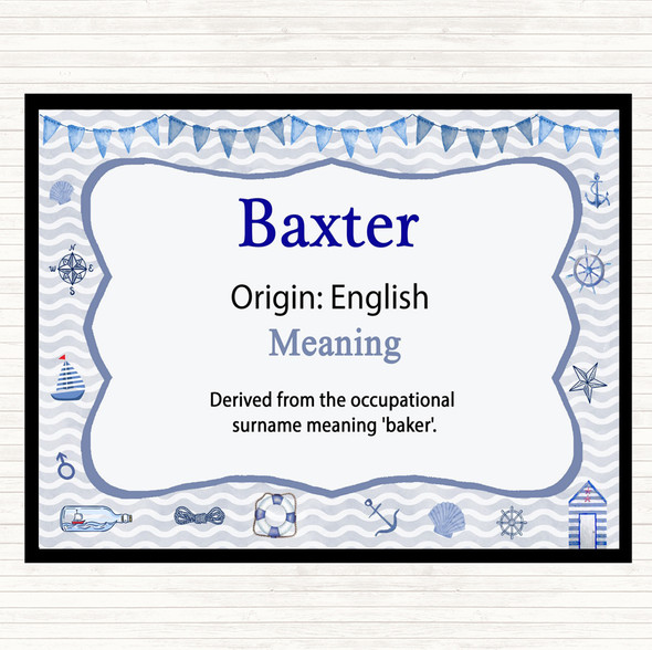 Baxter Name Meaning Placemat Nautical