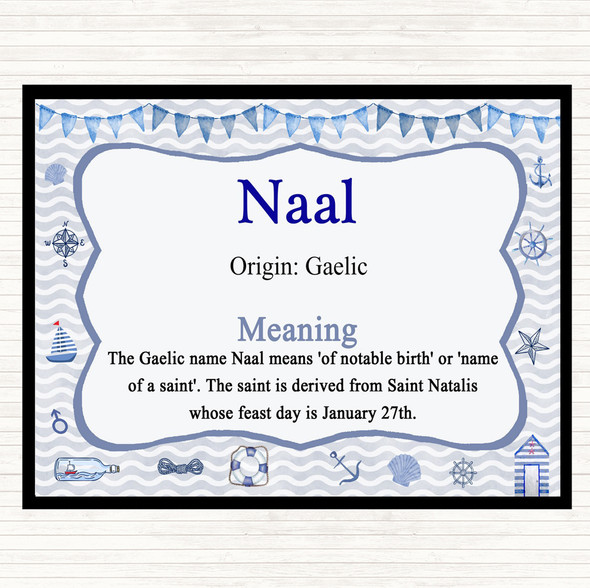 Naal Name Meaning Placemat Nautical