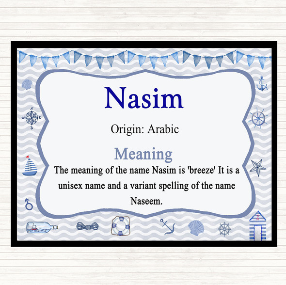 Nasim Name Meaning Placemat Nautical