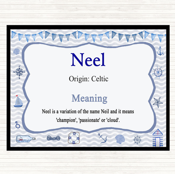 Neel Name Meaning Placemat Nautical