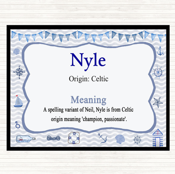 Nyle Name Meaning Placemat Nautical