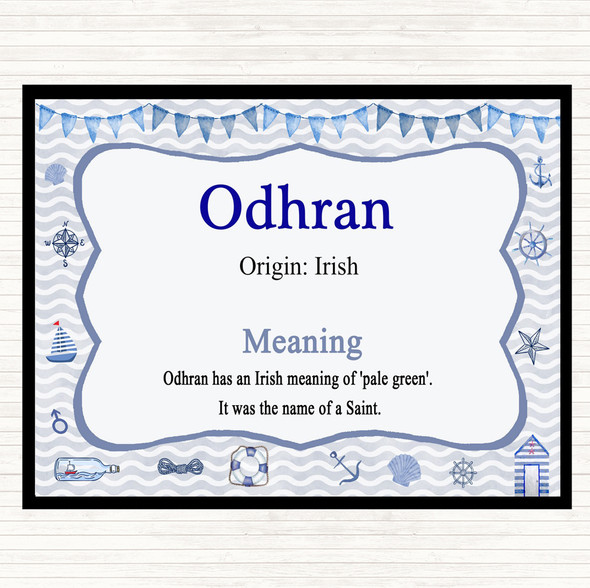 Odhran Name Meaning Placemat Nautical