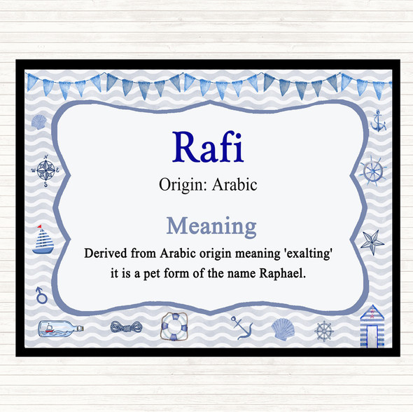 Rafi Name Meaning Placemat Nautical