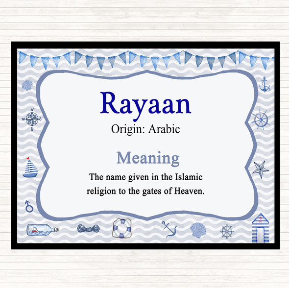 Rayaan Name Meaning Placemat Nautical