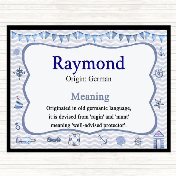 Raymond Name Meaning Placemat Nautical