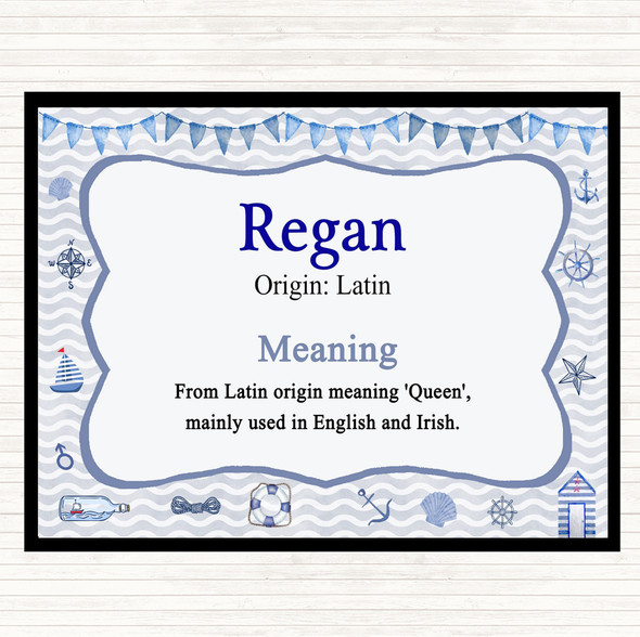 Regan Name Meaning Placemat Nautical