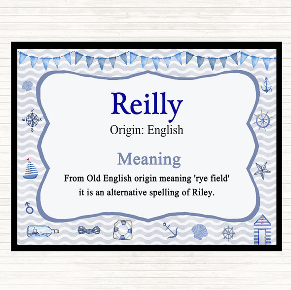 Reilly Name Meaning Placemat Nautical