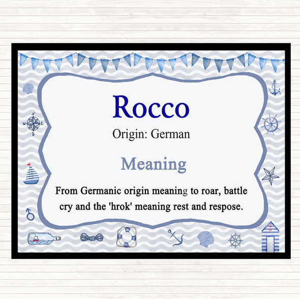 Rocco Name Meaning Placemat Nautical