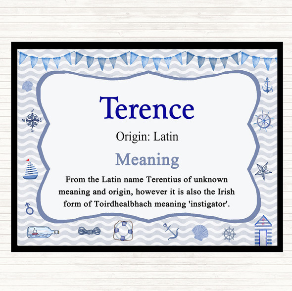 Terence Name Meaning Placemat Nautical