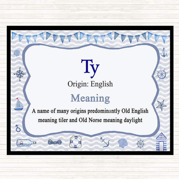 Ty Name Meaning Placemat Nautical