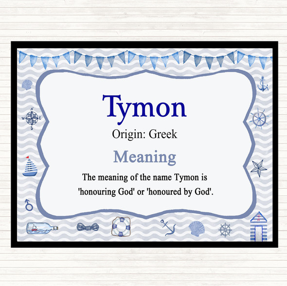 Tymon Name Meaning Placemat Nautical