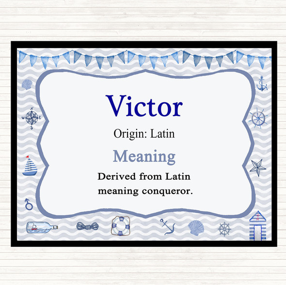 Victor Name Meaning Placemat Nautical