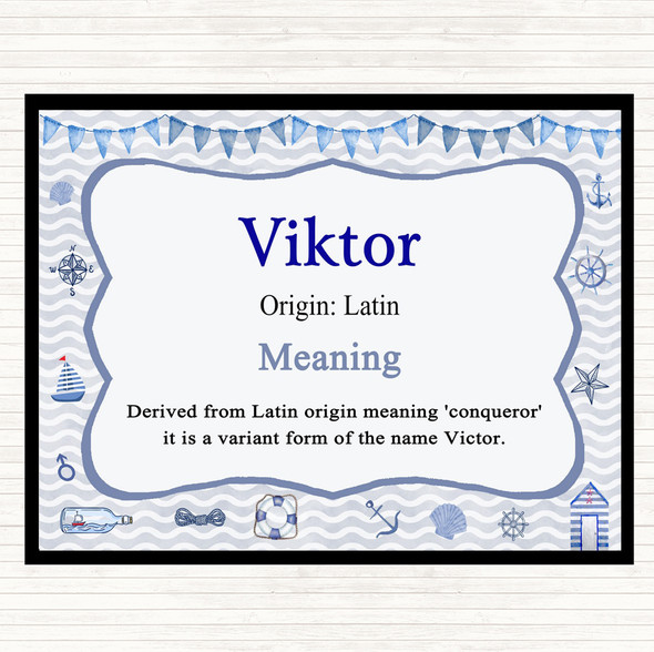 Viktor Name Meaning Placemat Nautical