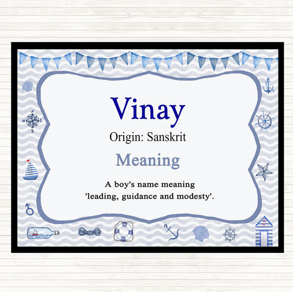 Vinay Name Meaning Placemat Nautical