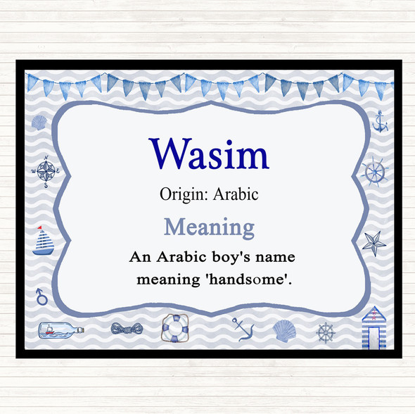 Wasim Name Meaning Placemat Nautical