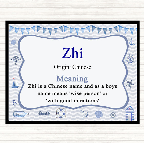 Zhi Name Meaning Placemat Nautical