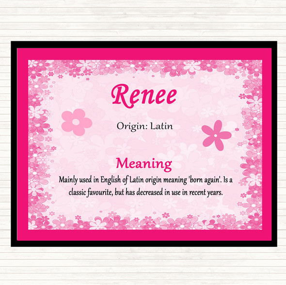 Renee Name Meaning Placemat Pink
