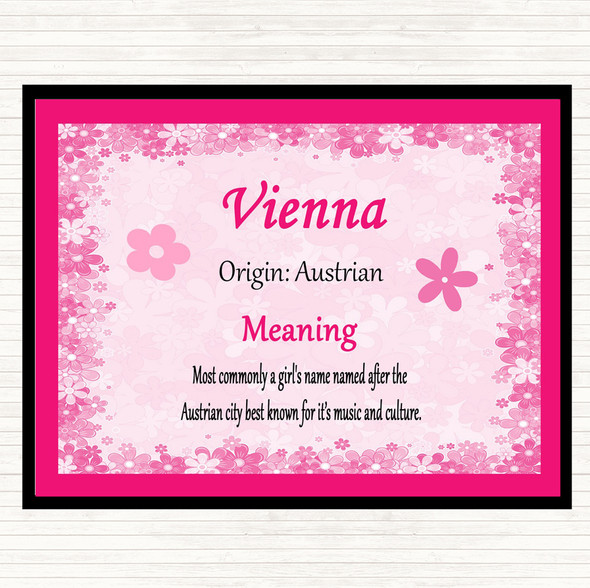 Vienna Name Meaning Placemat Pink