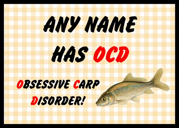 Funny Obsessive Disorder Carp Fishing Yellow Placemat
