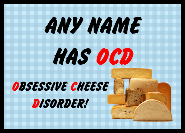 Funny Obsessive Disorder Cheese Blue Placemat