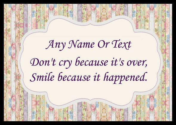 Quote Don't Cry Placemat