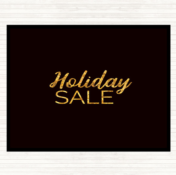 Black Gold Holiday Sale Quote Placemat