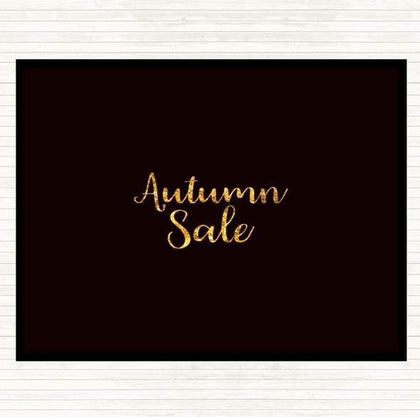 Black Gold Autumn Sale Quote Placemat
