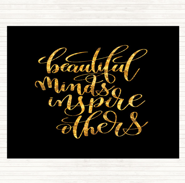 Black Gold Inspire Others Quote Placemat