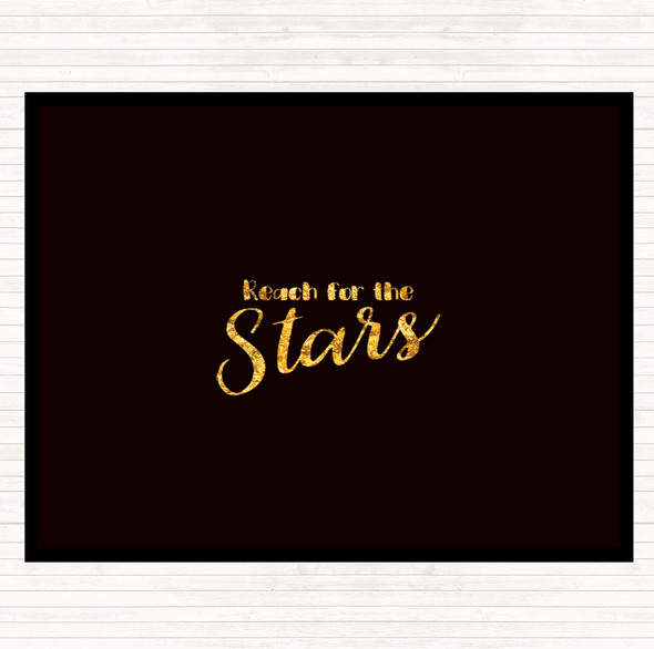 Black Gold Stars Quote Placemat