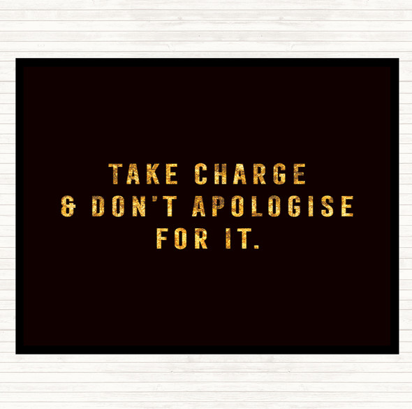 Black Gold Take Charge Quote Placemat