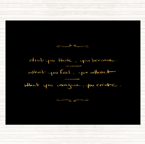 Black Gold What You Attract Quote Placemat