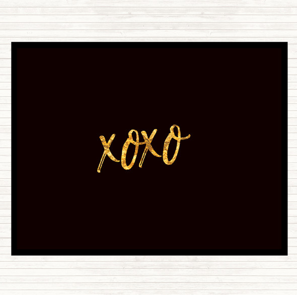 Black Gold Xoxo Quote Placemat