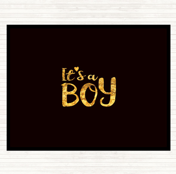 Black Gold Boy Quote Placemat