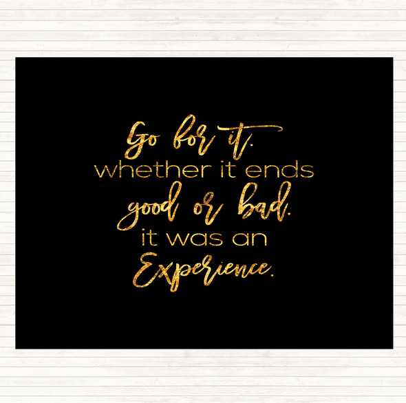 Black Gold Go For It Quote Placemat