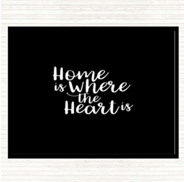 Black White Home Is Quote Placemat