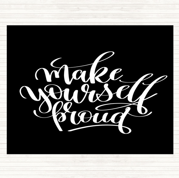 Black White Make Yourself Pound Quote Placemat